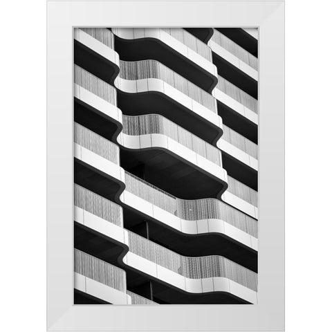 Curved II White Modern Wood Framed Art Print by Pfeiffer, Peter