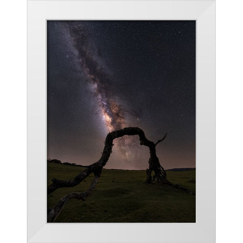 The Old Man White Modern Wood Framed Art Print by Smid Master, Jan