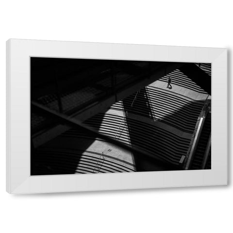 Cast A Shadow White Modern Wood Framed Art Print by Hata, Satoshi