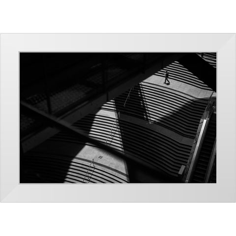 Cast A Shadow White Modern Wood Framed Art Print by Hata, Satoshi