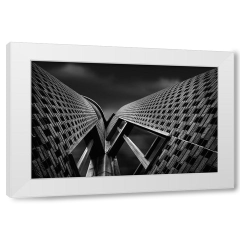 RIValry White Modern Wood Framed Art Print by Van Son, Greetje