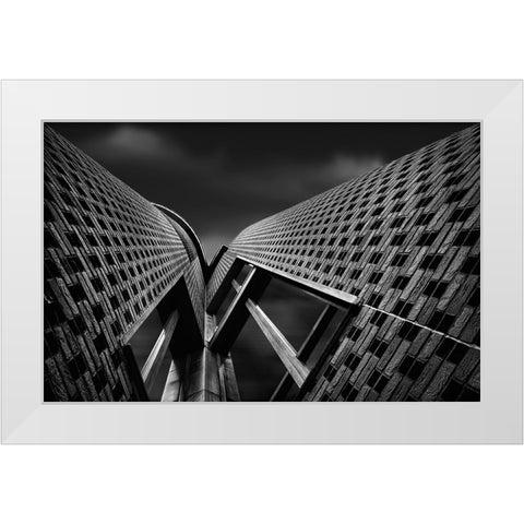 RIValry White Modern Wood Framed Art Print by Van Son, Greetje