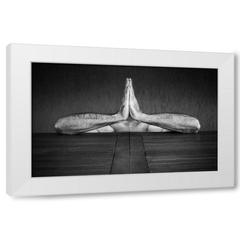 Self Portrait White Modern Wood Framed Art Print by Toniolo, Giorgio