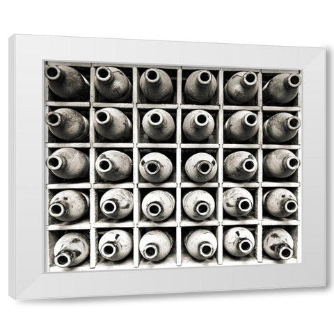 Bottles White Modern Wood Framed Art Print by Marcel, Christian