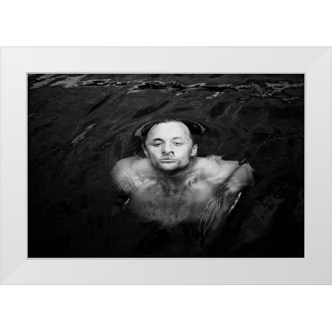 Under Water White Modern Wood Framed Art Print by Wicklow, Jorgen