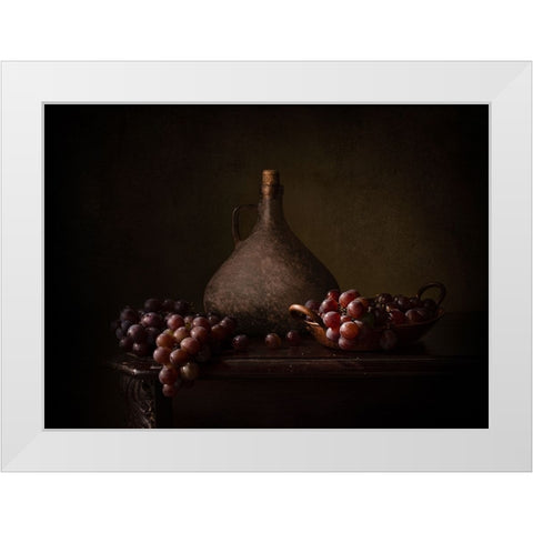 Somewhere In Time White Modern Wood Framed Art Print by Perfoncio, Margareth