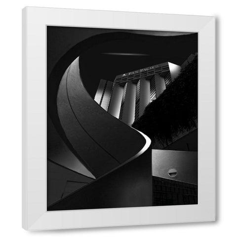 Pan Pacific Nightview White Modern Wood Framed Art Print by Zeng, Jiahong