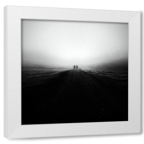 Morning Walk White Modern Wood Framed Art Print by Wasinger, Renate
