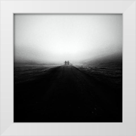 Morning Walk White Modern Wood Framed Art Print by Wasinger, Renate