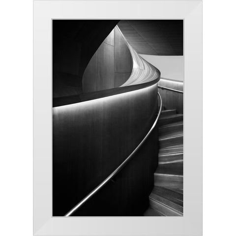 Stairs 5 White Modern Wood Framed Art Print by Zhou, Steven
