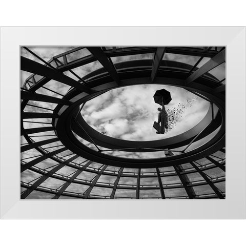Arrival White Modern Wood Framed Art Print by Pan, Yi