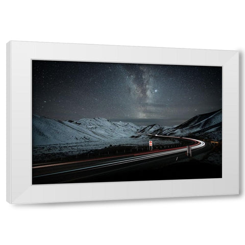 Highway To Heaven White Modern Wood Framed Art Print by Zhang, Yan