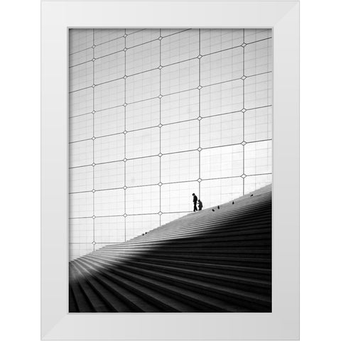 Silence White Modern Wood Framed Art Print by Ovidiu, Selaru