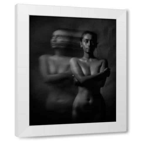 Eternal Quest White Modern Wood Framed Art Print by BHATTACHARYYA, PARTHA