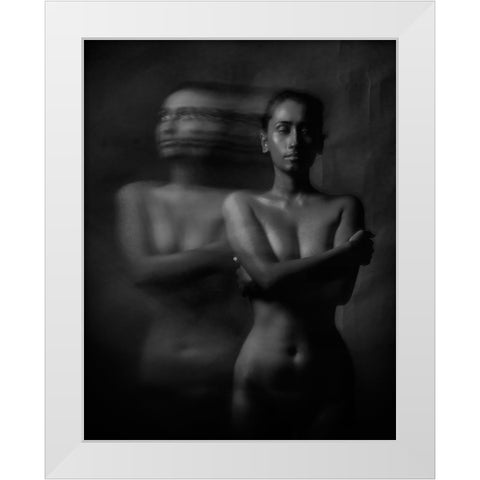 Eternal Quest White Modern Wood Framed Art Print by BHATTACHARYYA, PARTHA