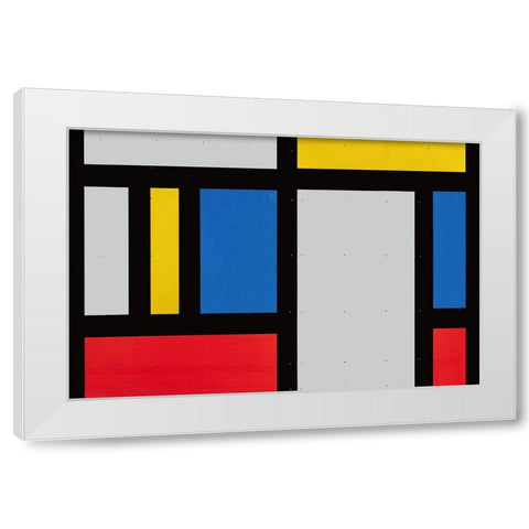 Wall detail White Modern Wood Framed Art Print by Luycx, Theo
