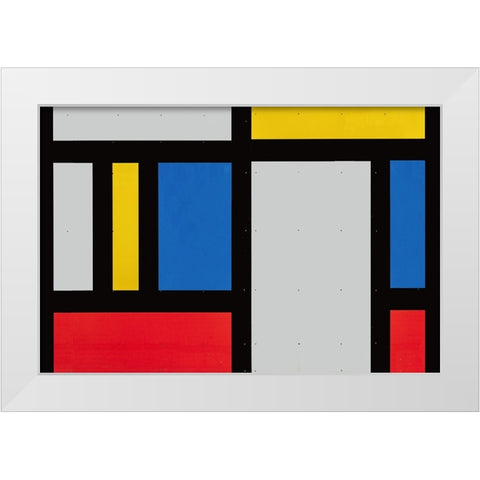 Wall detail White Modern Wood Framed Art Print by Luycx, Theo
