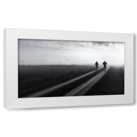 Disappearing White Modern Wood Framed Art Print by Klesse, Andreas