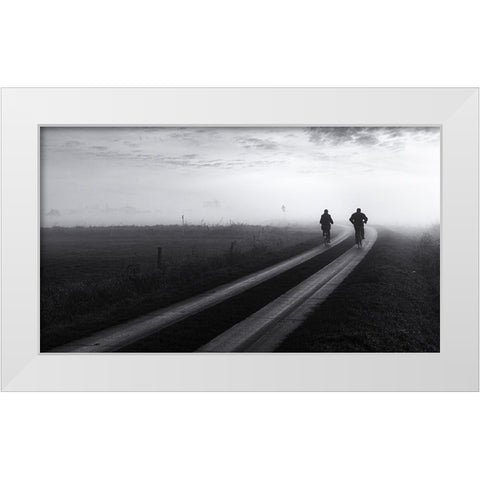 Disappearing White Modern Wood Framed Art Print by Klesse, Andreas
