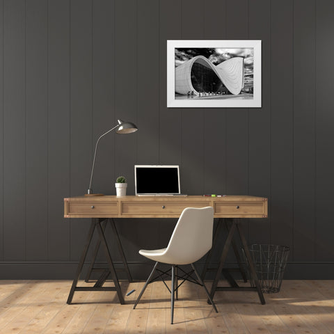 Queue White Modern Wood Framed Art Print by Mghebrishvili, Nino