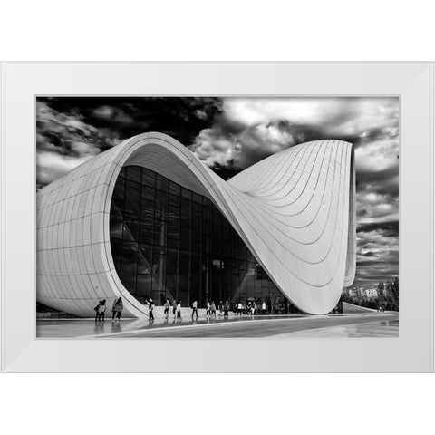 Queue White Modern Wood Framed Art Print by Mghebrishvili, Nino