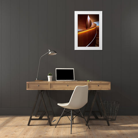 Stairs 6 White Modern Wood Framed Art Print by Zhou, Steven