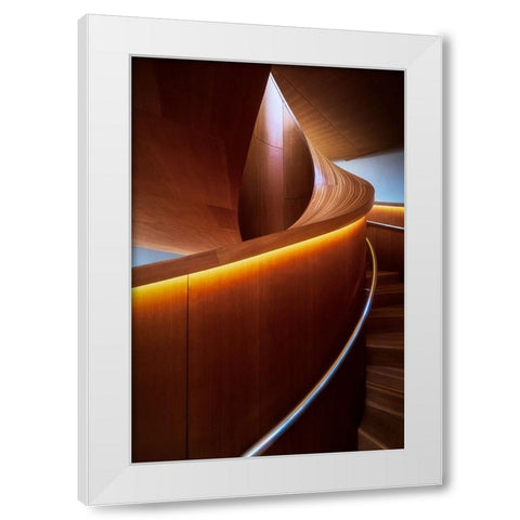 Stairs 6 White Modern Wood Framed Art Print by Zhou, Steven