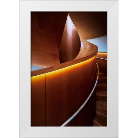 Stairs 6 White Modern Wood Framed Art Print by Zhou, Steven