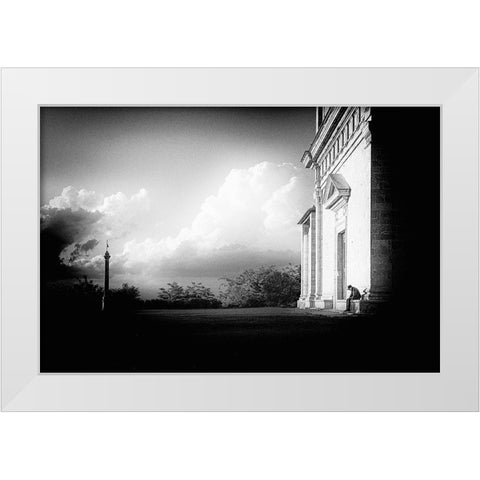 Alone White Modern Wood Framed Art Print by Parola, Roberto