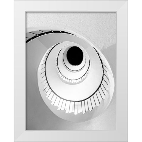 Snail White Modern Wood Framed Art Print by Hara, Tomoshi