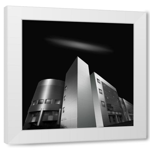 Engineering Building White Modern Wood Framed Art Print by Chen, Chuan