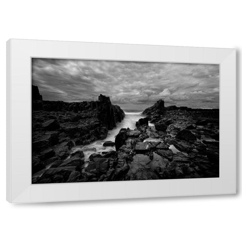 Dragons Maw White Modern Wood Framed Art Print by Sowter, Ashley