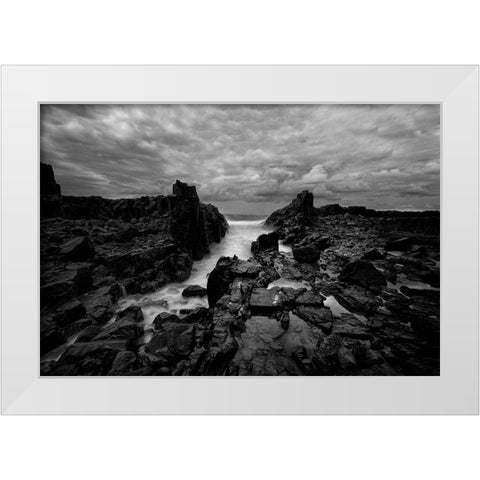 Dragons Maw White Modern Wood Framed Art Print by Sowter, Ashley