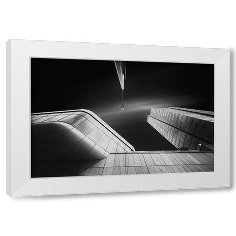 NIVy White Modern Wood Framed Art Print by Vazan, Karol