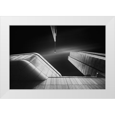 NIVy White Modern Wood Framed Art Print by Vazan, Karol