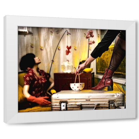 Sushi-Factory White Modern Wood Framed Art Print by Ambra