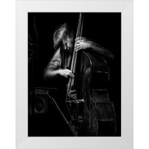 Jazz Emotion White Modern Wood Framed Art Print by Yamamoto, Eiji