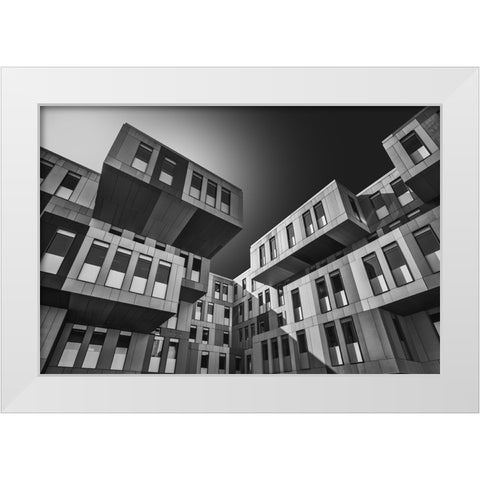 Tetris White Modern Wood Framed Art Print by Figueras, Antoni