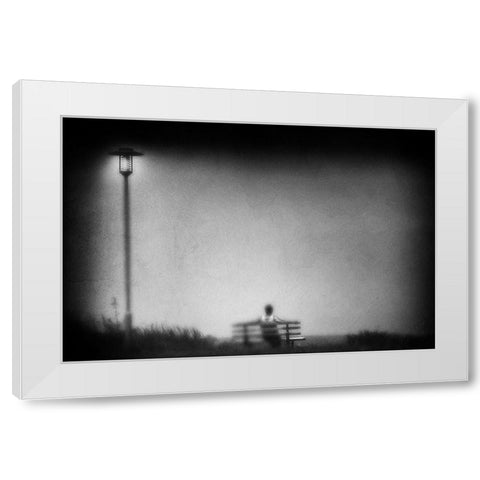 Timeout White Modern Wood Framed Art Print by Tanzer, Ina