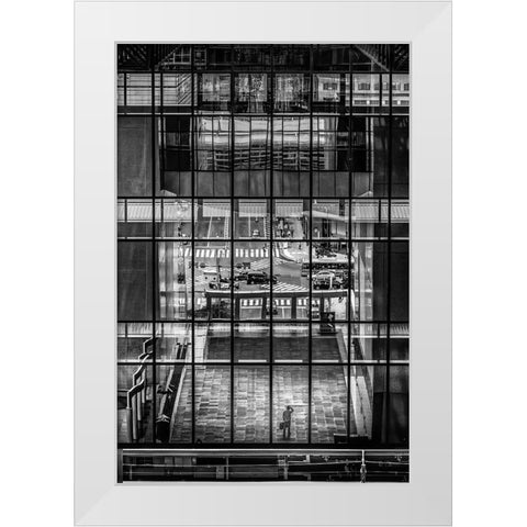 Reflection White Modern Wood Framed Art Print by Sakamoto, Haruyo
