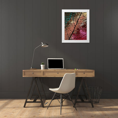 Glass Leaf White Modern Wood Framed Art Print by Lesica, Ivan