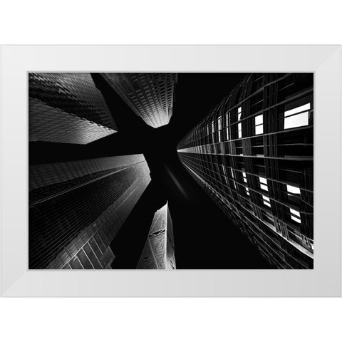 Salesforce Park White Modern Wood Framed Art Print by Zeng, Jiahong
