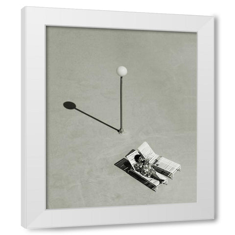 10 A.M. White Modern Wood Framed Art Print by Strelok