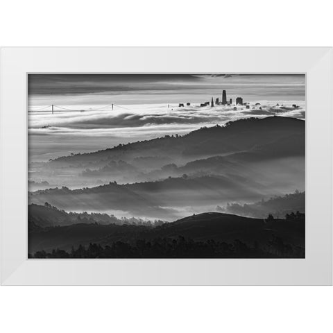 Dream City White Modern Wood Framed Art Print by Mao, Yun