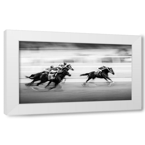 Taking the Lead White Modern Wood Framed Art Print by Zhou, Steven