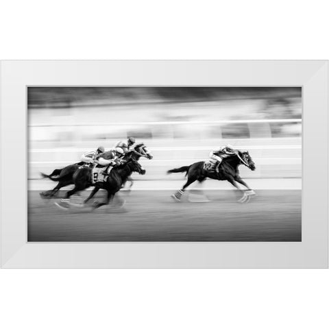 Taking the Lead White Modern Wood Framed Art Print by Zhou, Steven