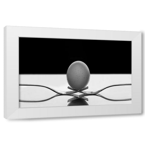 The egg White Modern Wood Framed Art Print by Toniolo, Giorgio