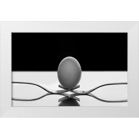 The egg White Modern Wood Framed Art Print by Toniolo, Giorgio