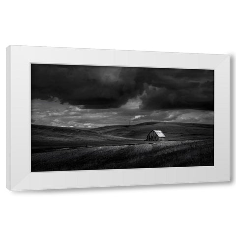 Rusty Hut White Modern Wood Framed Art Print by Huang, Lily