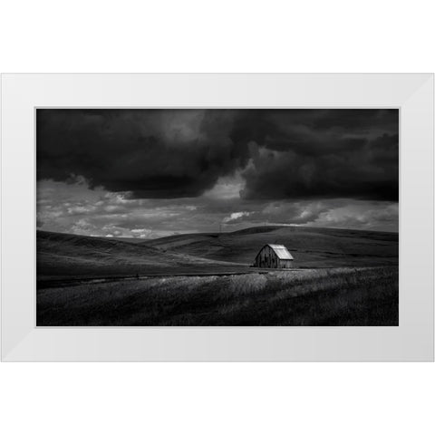 Rusty Hut White Modern Wood Framed Art Print by Huang, Lily